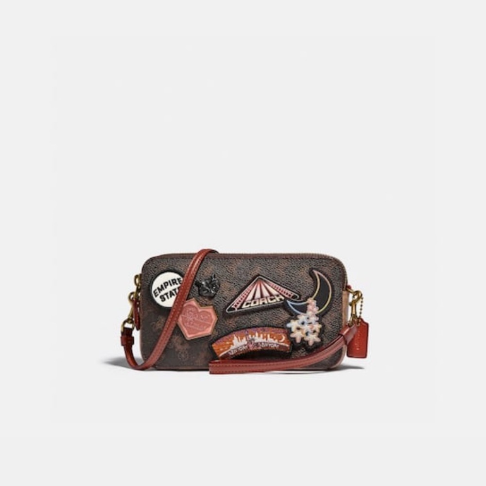 ISO!!  Coach Nyc Souvenir Patches Signature Carriage Kira Crossbody Beige